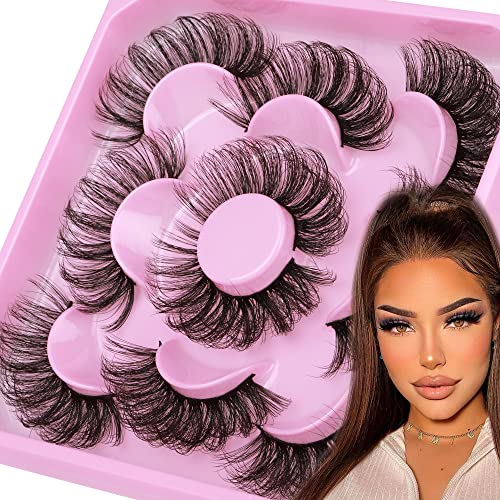 Focipeysa Lashes Mink Fluffy Wispy False Eyelashes 20mm Dramatic F...