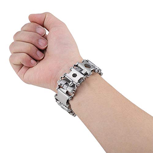Multi Tool Bracelet,29 in 1 Stainless Steel Tread Chains,Portable ...