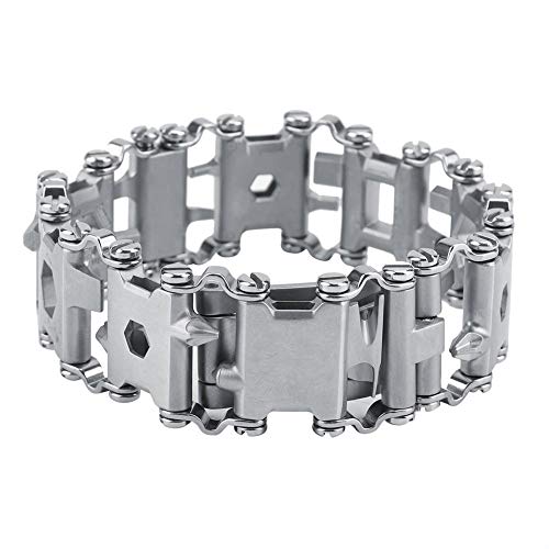 Multi Tool Bracelet,29 in 1 Stainless Steel Tread Chains,Portable ...