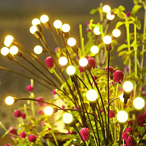 FOCUSKY Solar Garden Lights,Firefly Lights Solar Outdoor, 4Pack 10...
