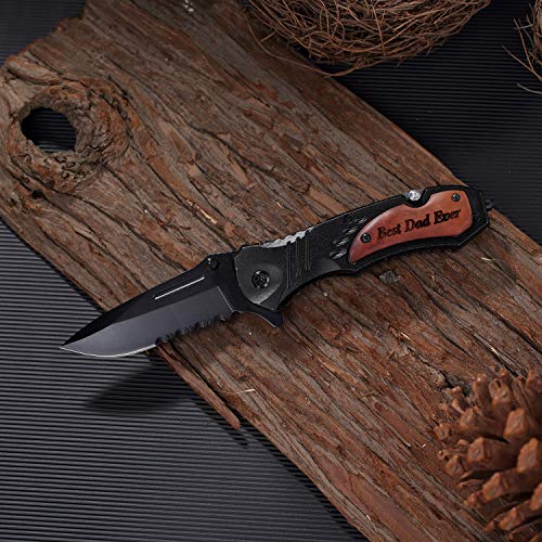 Engraved Pocket Knife-Personalized Knife for Father-Best Dad Ever-...