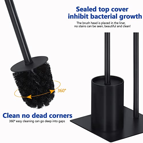 Fogein Toilet Paper Holder Stand with Toilet Brush Holder, Freesta...