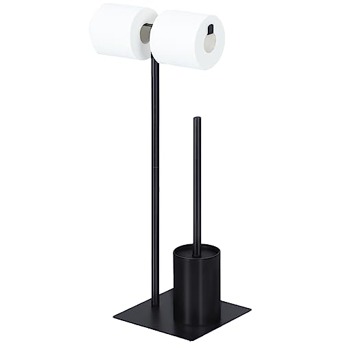Fogein Toilet Paper Holder Stand with Toilet Brush Holder, Freesta...