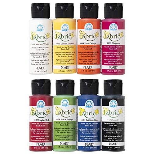 FolkArt Brush on Fabric Paint Beginner Set 2-Ounce, FAB8SET