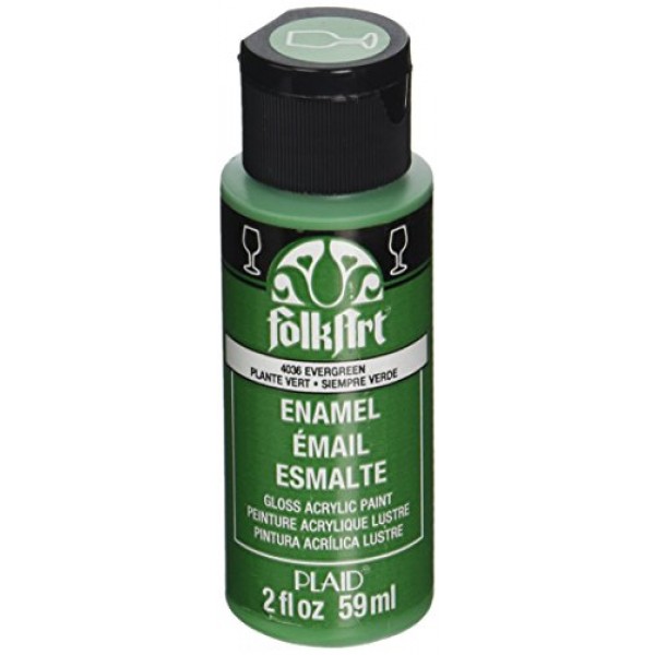 FolkArt Enamel Glass & Ceramic Paint in Assorted Colors 2 oz, 40...