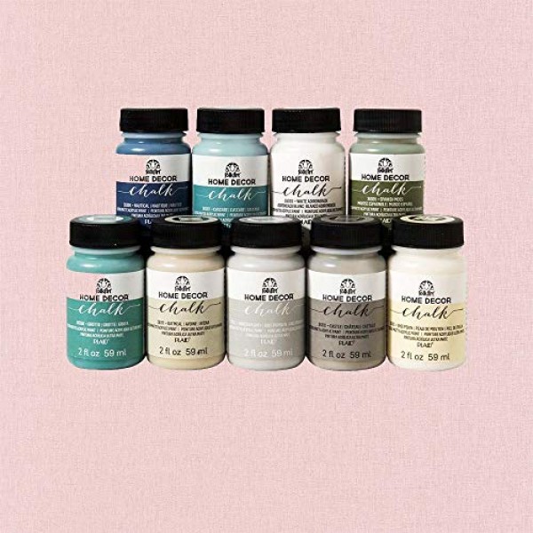 FolkArt Home Décor Chalk Finish Paint Set 2 Ounce, Top Colors N...