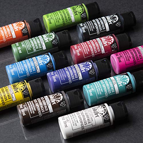 FolkArt Multi-Surface Paint Set 2 Ounce, PROMO830 No.1 12-Pack