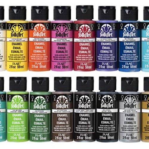 FolkArt PROMOGLS16 Enamel Glass Painting Set