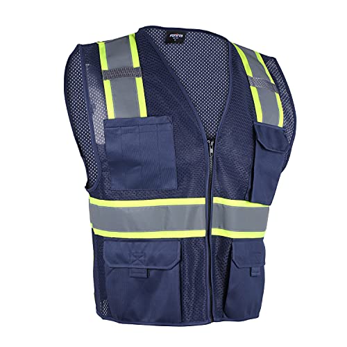 FONIRRA Hi Vis Safety Mesh Vest for Men ANSI Class 2 High Visibili...