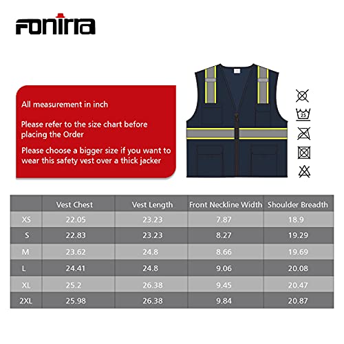 FONIRRA Hi Vis Safety Mesh Vest for Men ANSI Class 2 High Visibili...