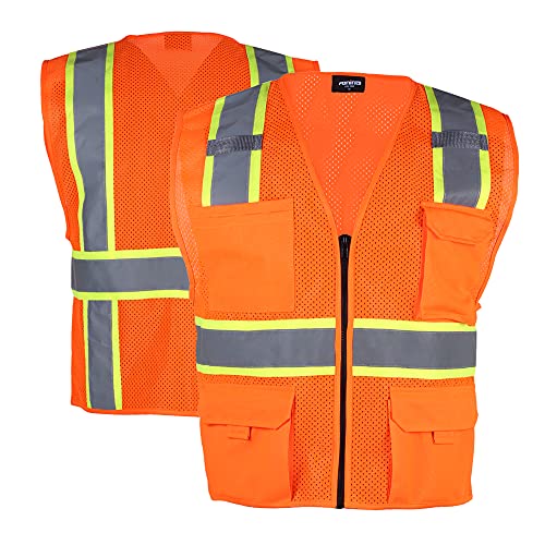 FONIRRA Hi Vis Safety Mesh Vest for Men ANSI Class 2 High Visibili...