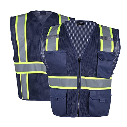 FONIRRA Hi Vis Safety Mesh Vest for Men ANSI Class 2 High Visibili...