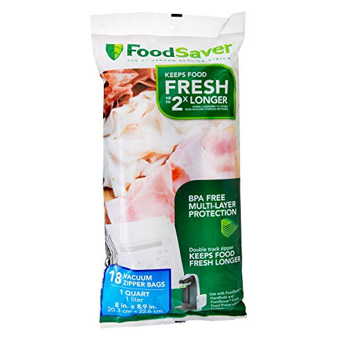 FoodSaver 1-Quart BPA-Free Multilayer Construction Vacuum Zipper B...