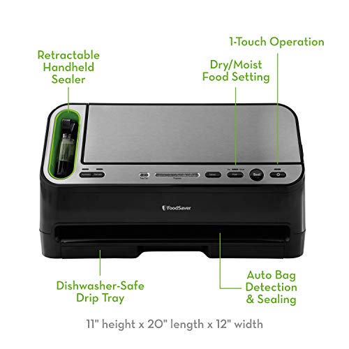 FoodSaver V4400 2-in-1 Vacuum Sealer Machine with Automatic Bag De...