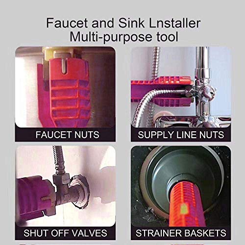 Faucet and Sink Installer,（8-in-1）Multi-purpose Wrench Plumbing ...