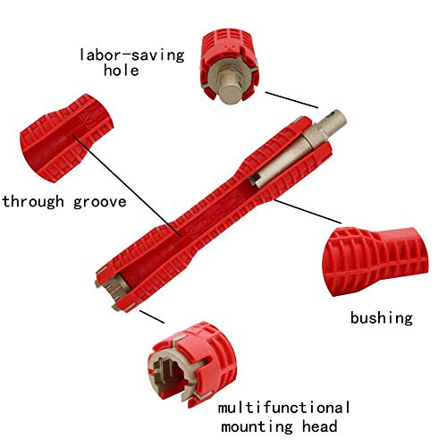 Faucet and Sink Installer,（8-in-1）Multi-purpose Wrench Plumbing ...