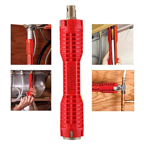 Faucet and Sink Installer,（8-in-1）Multi-purpose Wrench Plumbing ...