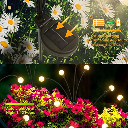Forlivese Solar Swaying Lights, Garden Lights Solar Powered Waterp...