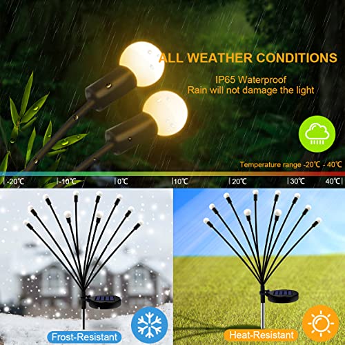 Forlivese Solar Swaying Lights, Garden Lights Solar Powered Waterp...