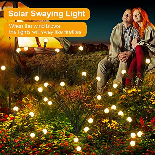 Forlivese Solar Swaying Lights, Garden Lights Solar Powered Waterp...