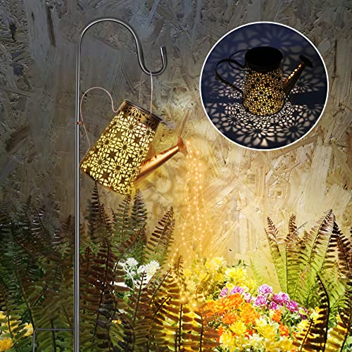 Solar Watering Can with Lights, Solar Lights Outdoor Waterproof, S...