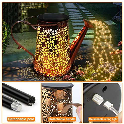 Solar Watering Can with Lights, Solar Lights Outdoor Waterproof, S...