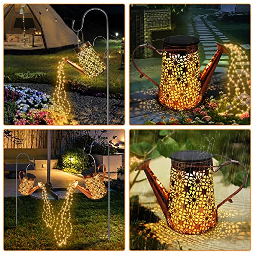 Solar Watering Can with Lights, Solar Lights Outdoor Waterproof, S...