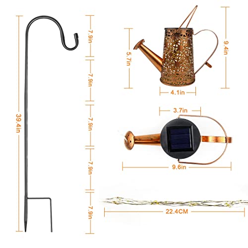 Solar Watering Can with Lights, Solar Lights Outdoor Waterproof, S...