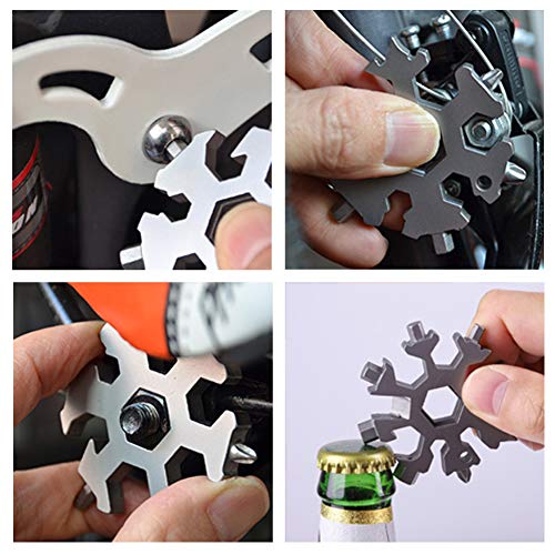 3 Pack Snowflake 18-in-1 Multi Tool, Stainless Steel Snowflake Bot...