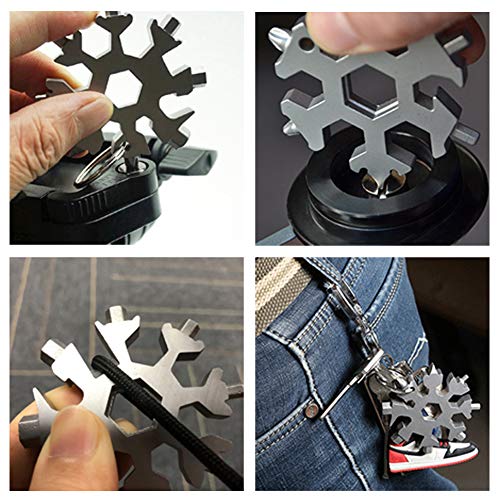 3 Pack Snowflake 18-in-1 Multi Tool, Stainless Steel Snowflake Bot...