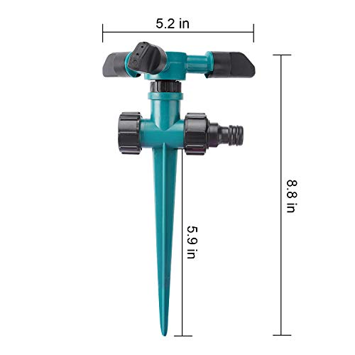 Forno Garden Sprinkler, 360° Rotating Lawn Sprinkler Ground Covere...