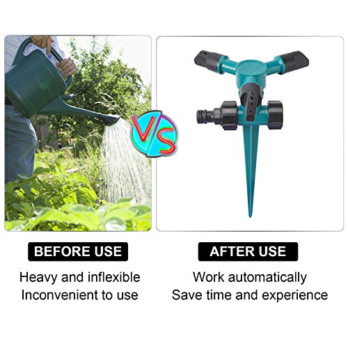 Forno Garden Sprinkler, 360° Rotating Lawn Sprinkler Ground Covere...