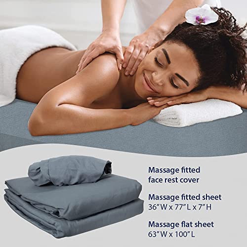 ForPro Premium Microfiber 3-Piece Massage Sheet Set, Ultra-Light, ...
