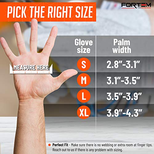 Fortem Cut Resistant Work Gloves, 4 Gloves, Level 5 Protection, Fo...
