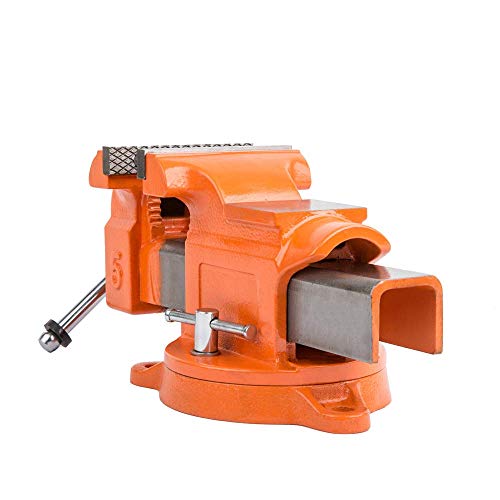 Forward 5-Inch Bench Vise Ductile Iron with Channel Steel and 360-...