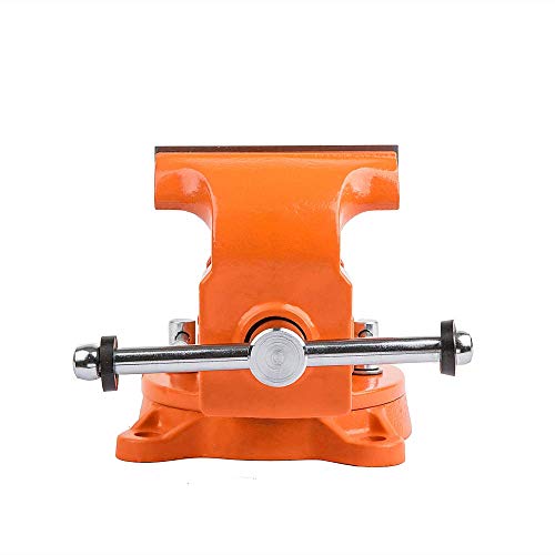 Forward 5-Inch Bench Vise Ductile Iron with Channel Steel and 360-...