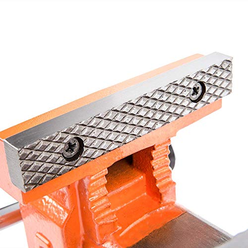 Forward 5-Inch Bench Vise Ductile Iron with Channel Steel and 360-...