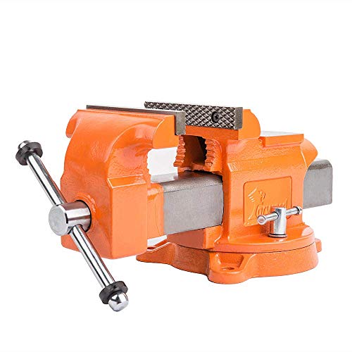 Forward 5-Inch Bench Vise Ductile Iron with Channel Steel and 360-...