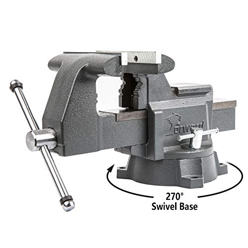 Forward CR60A 6.5-Inch Bench Vise Swivel Base Heavy Duty with Anvi...