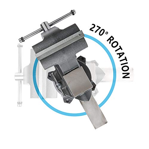 Forward CR60A 6.5-Inch Bench Vise Swivel Base Heavy Duty with Anvi...