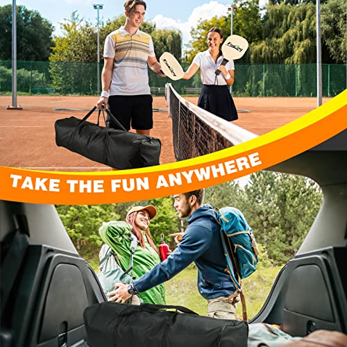 Fostoy Pickleball Net Set with Wheels, 22 FT Regulation Size, Cour...