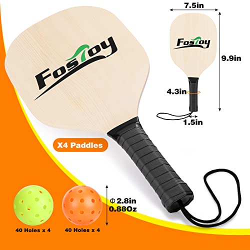 Fostoy Pickleball Net Set with Wheels, 22 FT Regulation Size, Cour...