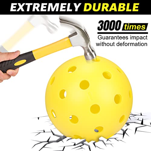 Pickleball Balls, 16Pack Pickleball-Balls with Mesh Bag, 40 Holes+...