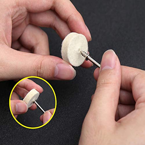 150 Pcs Wool Felt Polishing Pad & Polishing Wheel, Point & Mandrel...