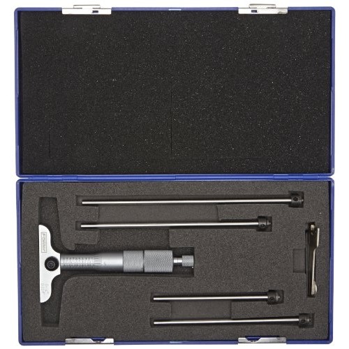 Fowler 52-225-110 Economy Depth Micrometer, 0-4 Measuring Range, ...