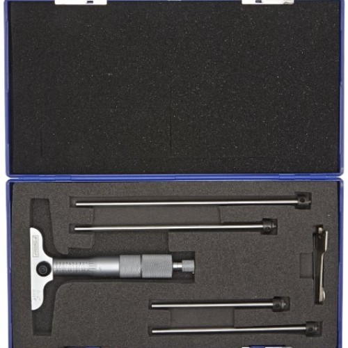 Fowler 52-225-110 Economy Depth Micrometer, 0-4 Measuring Range, ...