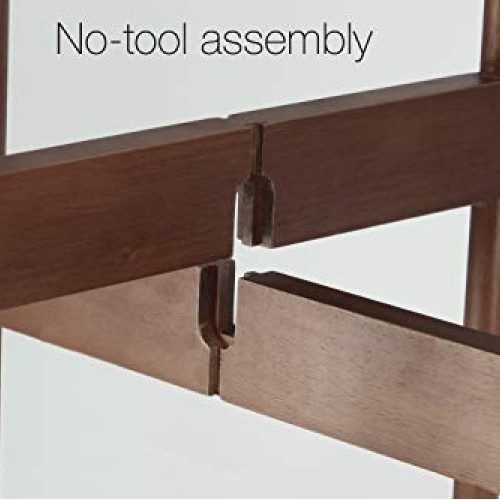 Fox & Fern Tall Plant Stand Acacia - EXCLUDING 10 White Ceramic P...