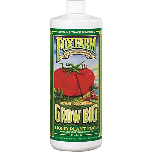 FoxFarm FX14006 1-Quart FoxFarm Grow Big Liquid Concentrate 6-4-4