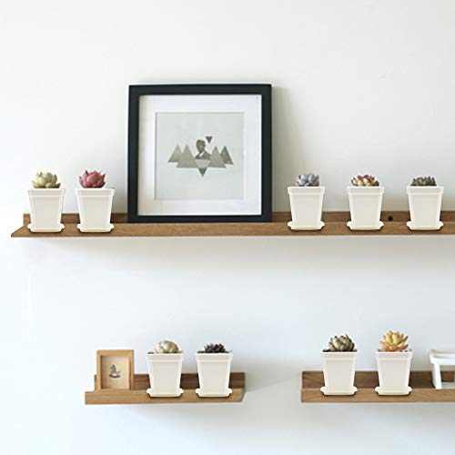 Foxany 30 Pcs 3 Plants Nursery Pot, Thick Plastic Square Flower P...
