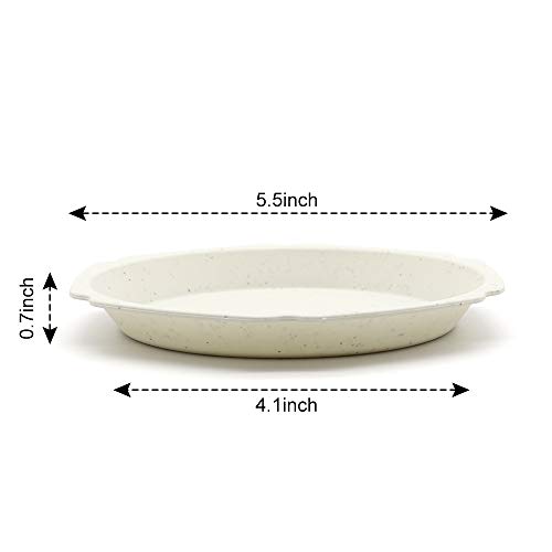 foxany 4 inch Plant Saucers 12Pcs, Durable Plastic White Plant Dri...